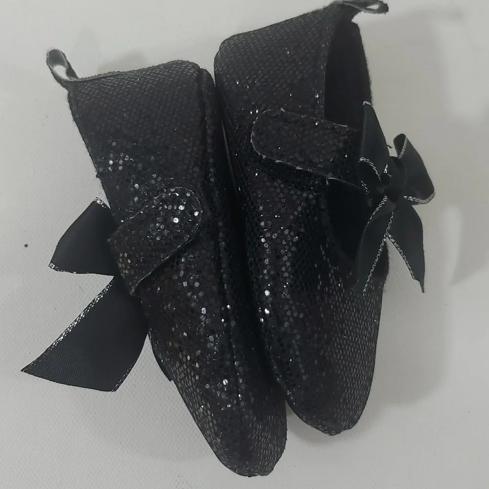Espirit glittert black shoes 6-12 months